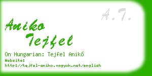 aniko tejfel business card